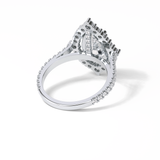 Pear Halo & Pave Lab Grown Diamond Engagement Ring