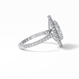 Pear Halo & Pave Lab Grown Diamond Engagement Ring
