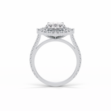 Pear Halo & Pave Lab Grown Diamond Engagement Ring