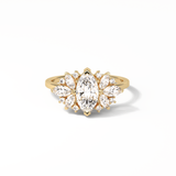 Marquise Cluster Lab Grown Diamond Engagement Ring