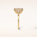 1 CT Marquise Shaped Cluster Moissanite Engagement Ring