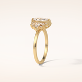 1 CT Marquise Shaped Cluster Moissanite Engagement Ring