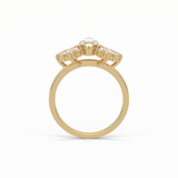 Marquise Cluster Lab Grown Diamond Engagement Ring