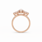 Marquise Cluster Lab Grown Diamond Engagement Ring