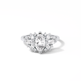Marquise Cluster Lab Grown Diamond Engagement Ring