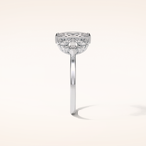 1 CT Marquise Shaped Cluster Moissanite Engagement Ring