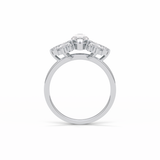 Marquise Cluster Lab Grown Diamond Engagement Ring