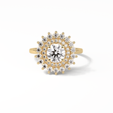 Round Double Halo Lab Grown Diamond Engagement Ring