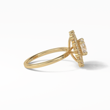 Round Double Halo Lab Grown Diamond Engagement Ring