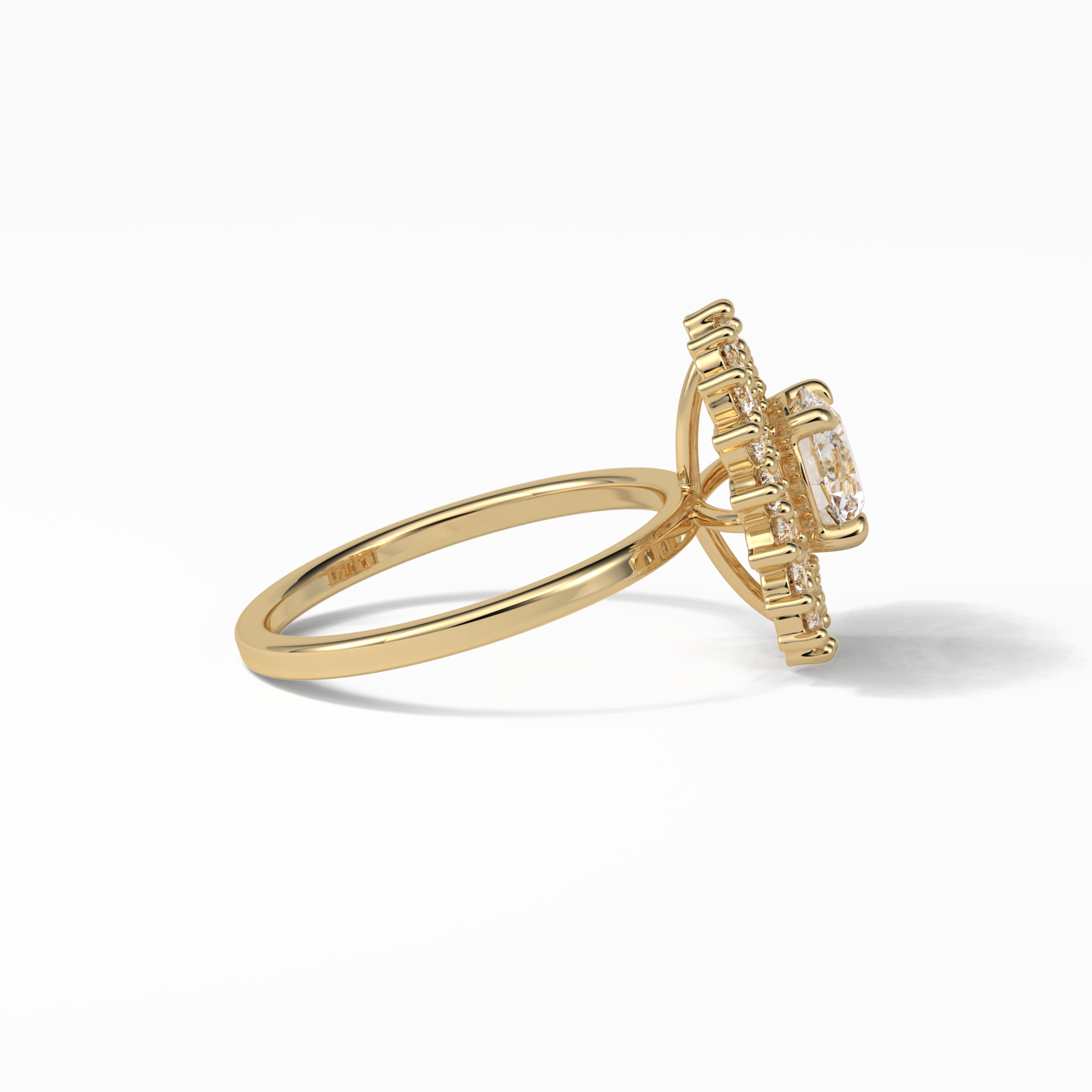 Round Double Halo Lab Grown Diamond Engagement Ring