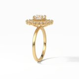 Round Double Halo Lab Grown Diamond Engagement Ring