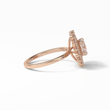 Round Double Halo Lab Grown Diamond Engagement Ring