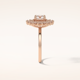 1 CT Round Shaped Double Halo Moissanite Engagement Ring