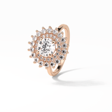 Round Double Halo Lab Grown Diamond Engagement Ring