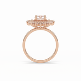 Round Double Halo Lab Grown Diamond Engagement Ring