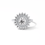 Round Double Halo Lab Grown Diamond Engagement Ring