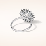 1 CT Round Shaped Double Halo Moissanite Engagement Ring