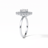 Round Double Halo Lab Grown Diamond Engagement Ring