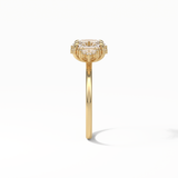 Oval Cluster Lab Grown Diamond Engagement Ring