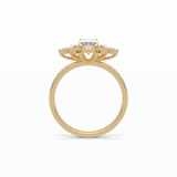 Oval Cluster Lab Grown Diamond Engagement Ring