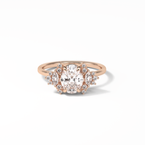 Oval Cluster Lab Grown Diamond Engagement Ring