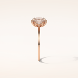 1.33 CT Oval Shaped Cluster Moissanite Engagement Ring