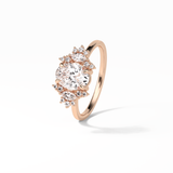Oval Cluster Lab Grown Diamond Engagement Ring