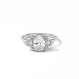 Oval Cluster Lab Grown Diamond Engagement Ring