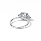 Oval Cluster Lab Grown Diamond Engagement Ring