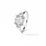 Oval Cluster Lab Grown Diamond Engagement Ring