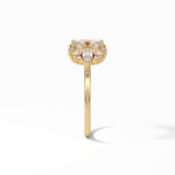 Oval Cluster Lab Grown Diamond Engagement Ring