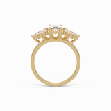 Oval Cluster Lab Grown Diamond Engagement Ring