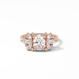 Oval Cluster Lab Grown Diamond Engagement Ring
