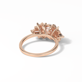 Oval Cluster Lab Grown Diamond Engagement Ring