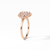 Oval Cluster Lab Grown Diamond Engagement Ring