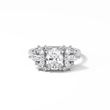Oval Cluster Lab Grown Diamond Engagement Ring
