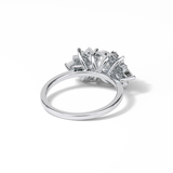 Oval Cluster Lab Grown Diamond Engagement Ring