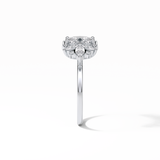 Oval Cluster Lab Grown Diamond Engagement Ring