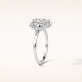 1.33 CT Oval Shaped Cluster Moissanite Engagement Ring