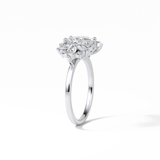 Oval Cluster Lab Grown Diamond Engagement Ring