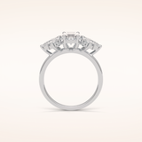 1.33 CT Oval Shaped Cluster Moissanite Engagement Ring