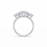 Oval Cluster Lab Grown Diamond Engagement Ring