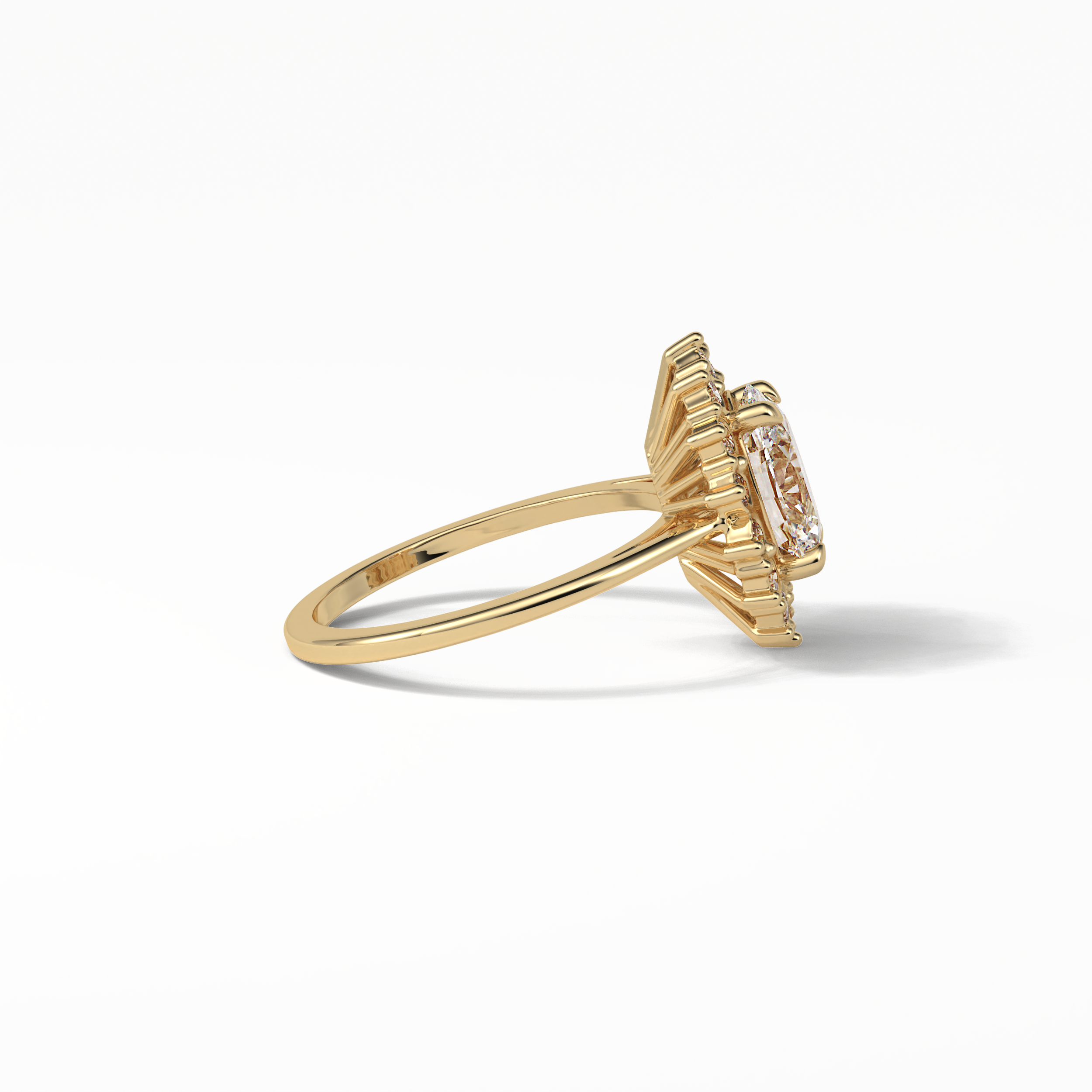 Oval Halo Lab Grown Diamond Engagement Ring