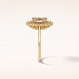 1.91 CT Oval Shaped Cluster Moissanite Engagement Ring