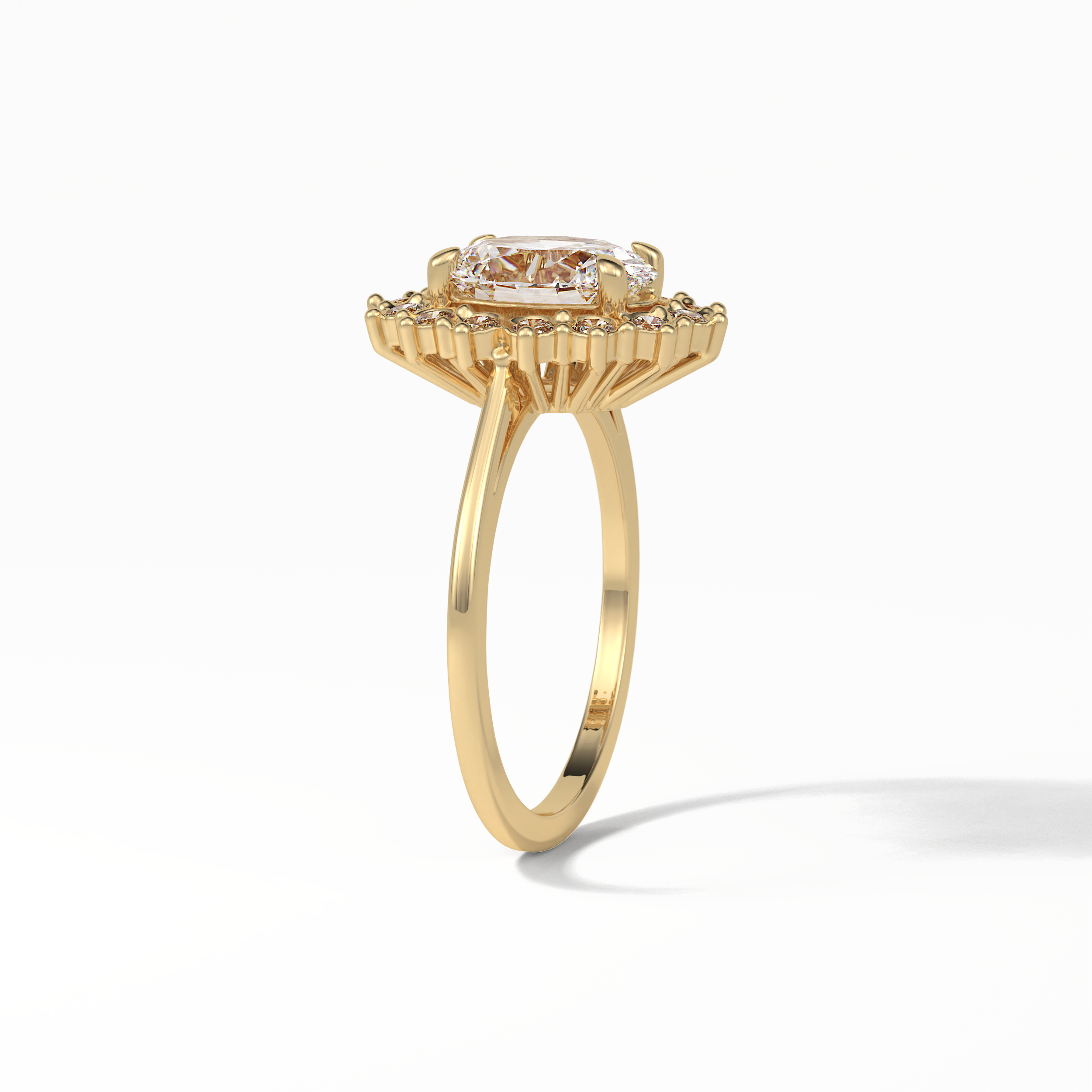 Oval Halo Lab Grown Diamond Engagement Ring