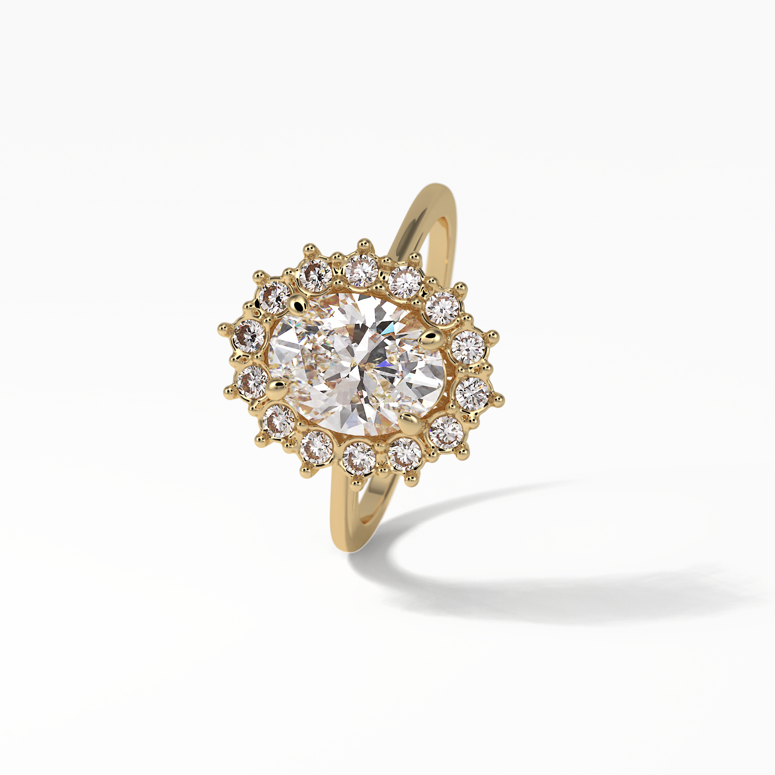 Oval Halo Lab Grown Diamond Engagement Ring