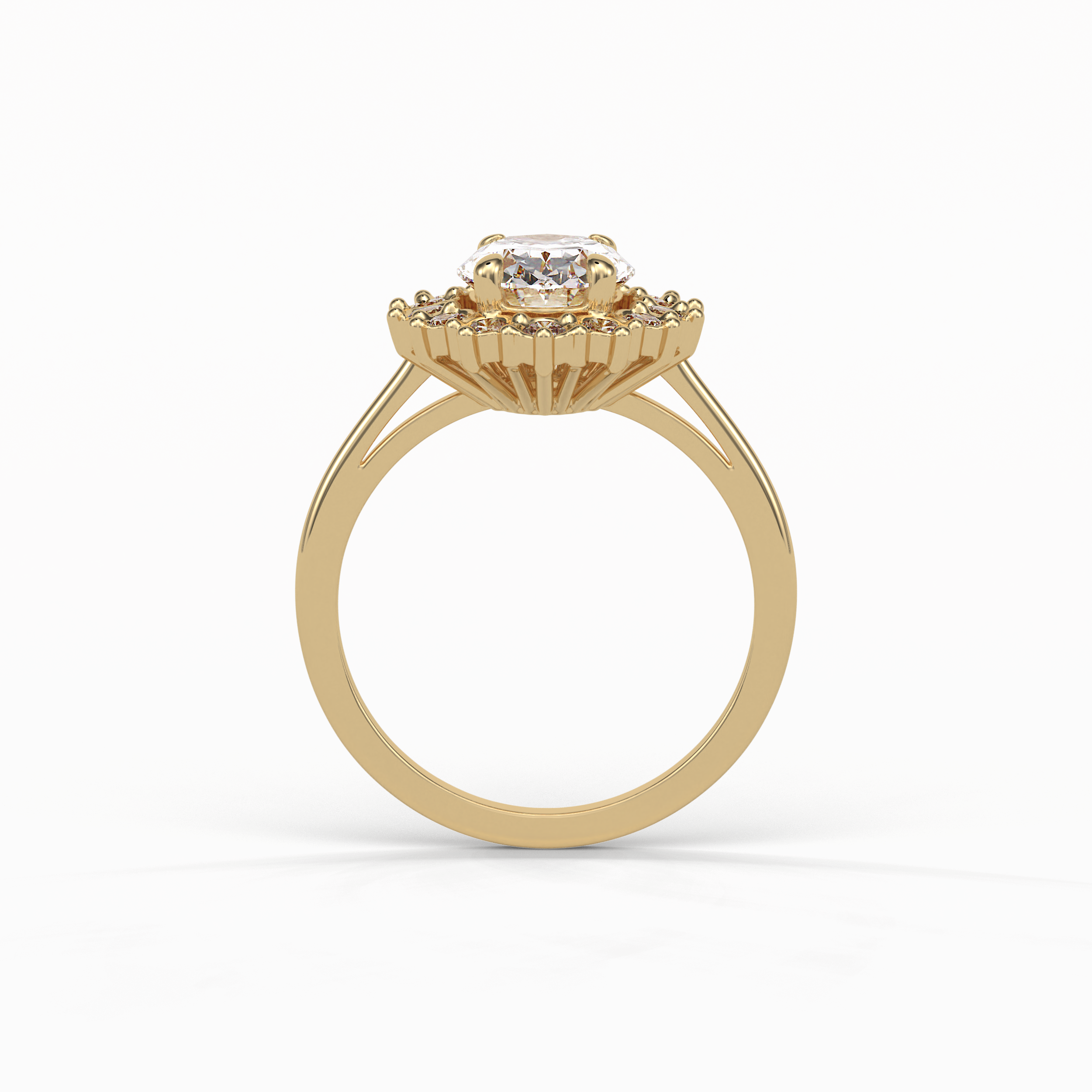 Oval Halo Lab Grown Diamond Engagement Ring