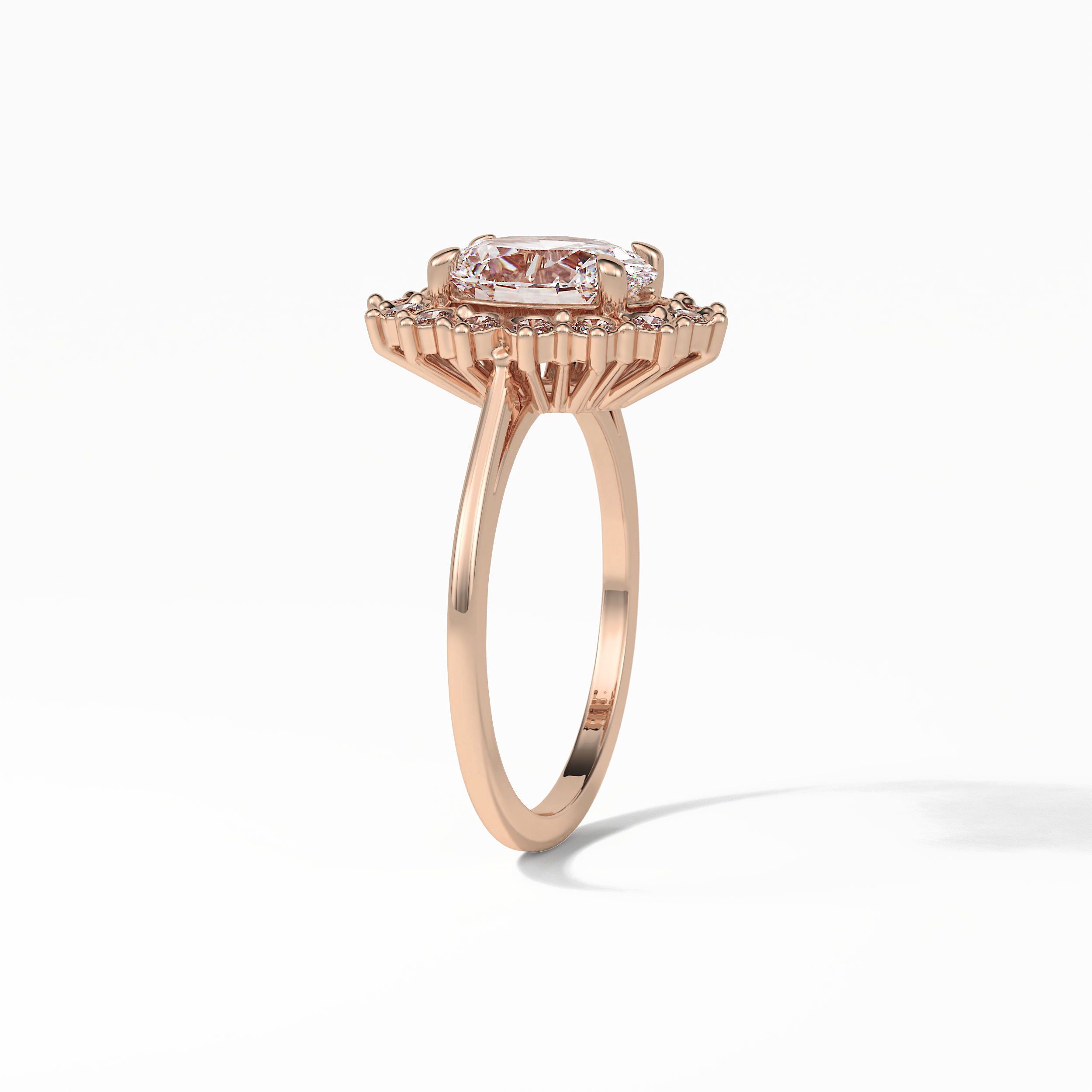 Oval Halo Lab Grown Diamond Engagement Ring