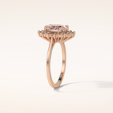 1.91 CT Oval Shaped Cluster Moissanite Engagement Ring