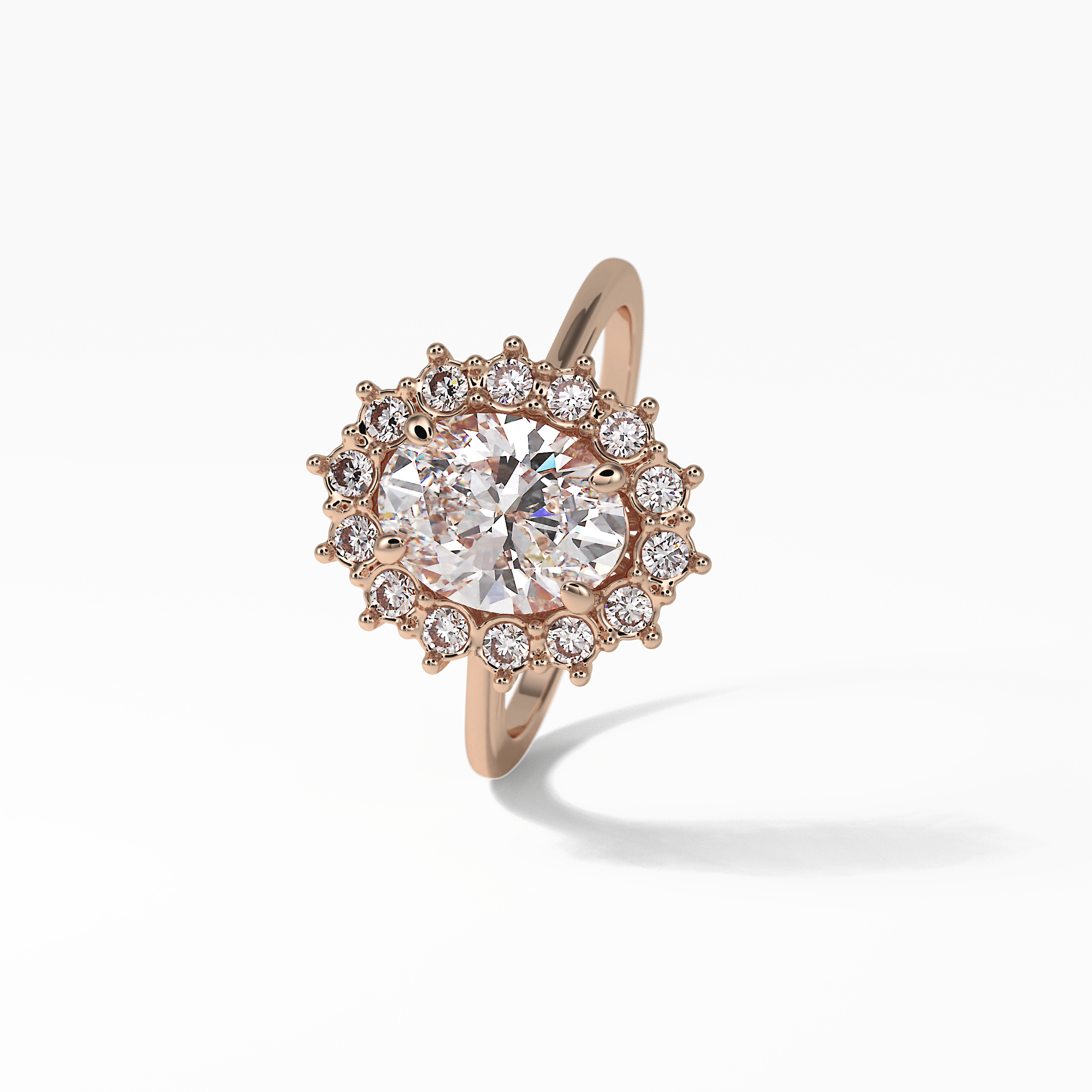 Oval Halo Lab Grown Diamond Engagement Ring